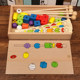 Beaded kindergarten hand-eye coordination Montessori early education children baby color shape cognitive puzzle area toy small class