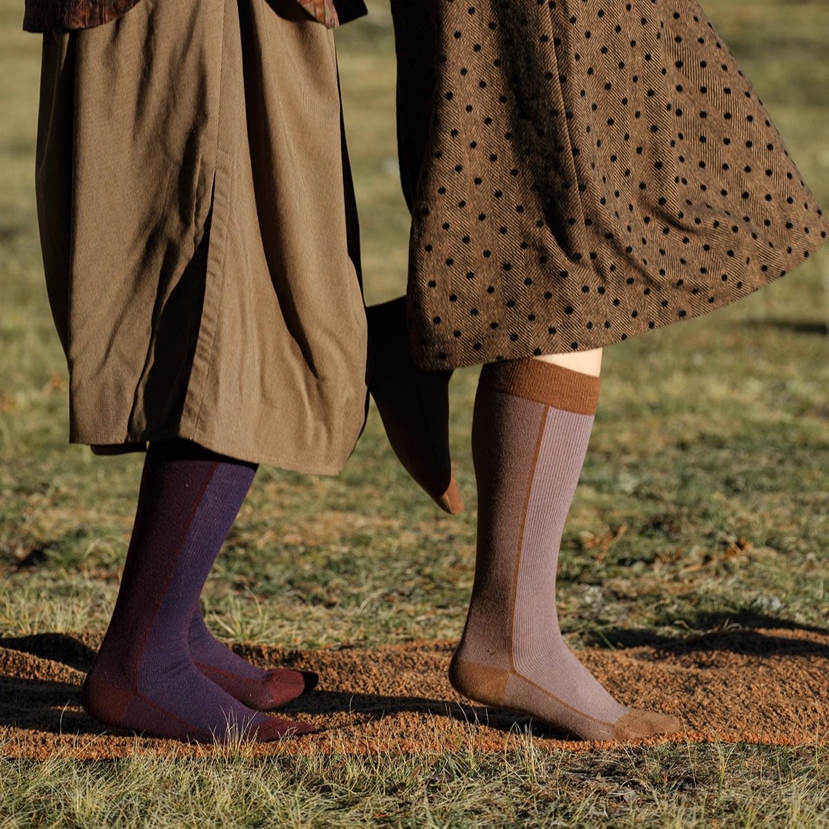 远家美利奴羊毛混纺撞色半腿袜 保暖长筒袜加百搭袜子Y-589限量,淘宝优惠券,粉丝福利购,淘宝优惠卷