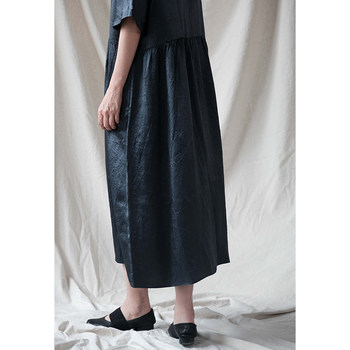 Yuanjia Original Women's Acetate Fabric Dress Satin Drape Simple Long Dress Summer HL821 Limited