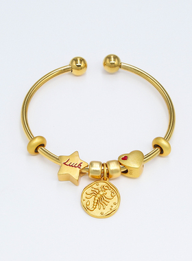 开口可调节穿珠转运珠手镯