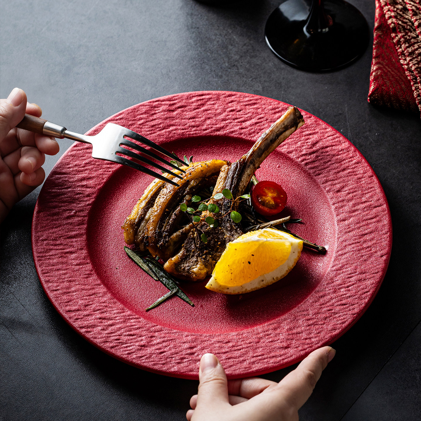 大码盘子意大利面盘仪式感乔迁新居餐具陶瓷盘子家用平盘菜盘肉盘,淘宝优惠券,粉丝福利购,淘宝优惠卷