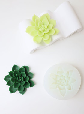 手工蜡烛diy材料荷花硅胶模具