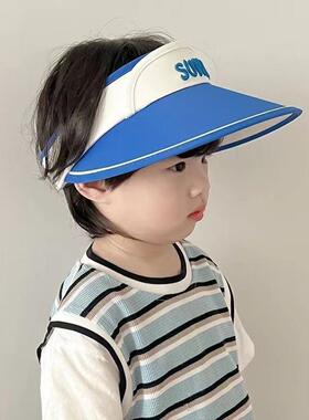 儿童夏季韩版遮阳防晒空顶帽大檐