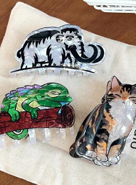 创意趣味蜥蜴猛犸象发夹女中号