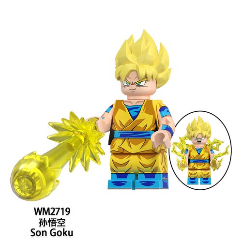适用国产积木人仔七龙珠孙悟空魔人布欧比克贝吉塔拼装玩具WM6183 - 图2