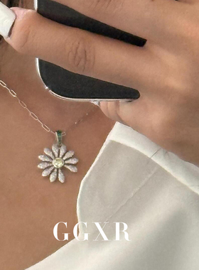 GGXR 权志龙同款 925银小雏菊项链轻奢高级感男女锁骨链