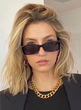 欧美ins博主网红嘻哈24k色大链条