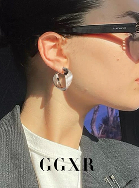 GGXR 欧美金属多层圈圈hoop耳环无耳洞耳夹大环饰品女无耳洞高级