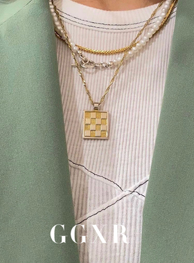GGXR925银欧美叠戴项链