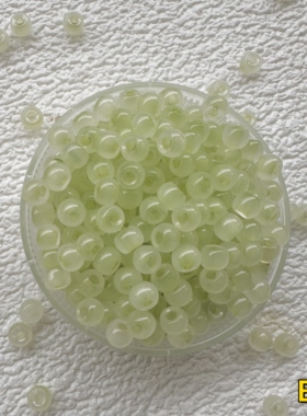 4mm冰透米珠散珠小珠子手串DIY材料珠手链项链配珠串饰玻璃珠吊坠