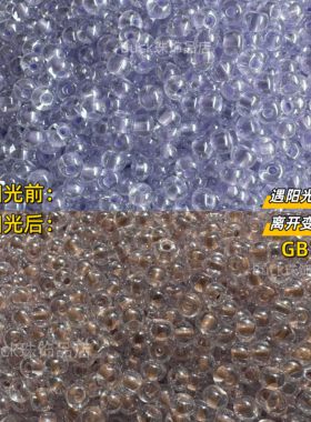 光变珠3mm米珠散珠小珠子配珠串饰变色珠玻璃珠吊坠流苏配饰