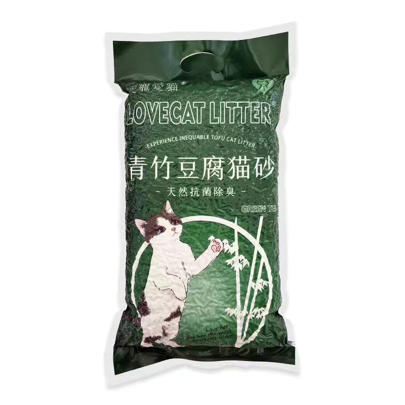 包邮Lovecat 豆腐绿茶猫砂 6L无尘除臭 原味豆腐猫砂玉米猫砂 - 图1