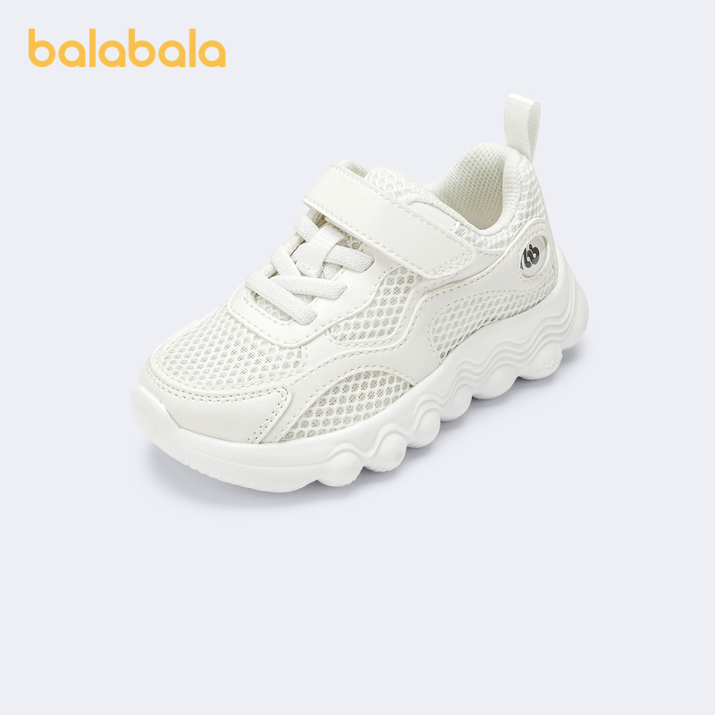 巴拉巴拉男童小白鞋女童运动鞋2023春装新款童鞋儿童慢跑鞋小童潮