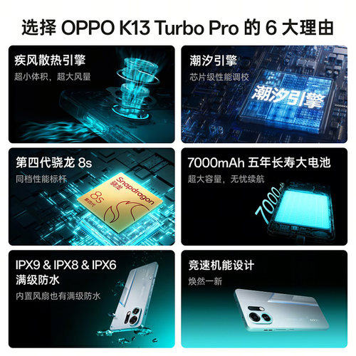 【政府补贴】OPPO K13 Turbo Pro 5G手机全网通oppok13turbopro新款手机oppo手机官方旗舰店官网正品学生游戏 - 图0