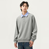 Gxg.jeans men's two-color fake two-piece simple fashionable loose lapel sweatshirt for men spring and autumn hot sale