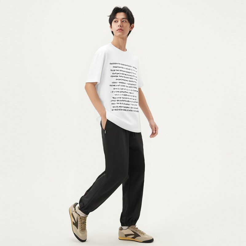 Gxg.jeans men's clothing black basic loose casual trousers men's trousers hot summer sales