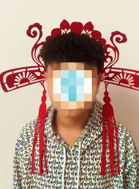 无纺布镂空国风网红diy日常头花儿童汉服女拍照订婚头戴发饰成品