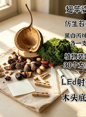 森林豆豆派对翅苹婆心形手作DIY材料包送朋友闺蜜礼物有趣可爱