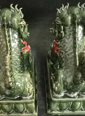 石湾公仔风水旺宅麒麟家居摆设