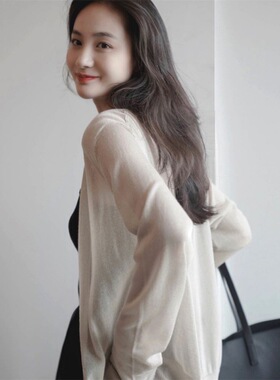 冰丝针织防晒开衫女夏季薄款外搭