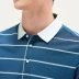 Thương hiệu nam kinh doanh bình thường áo sơ mi POLO tay ngắn mùa xuân và mùa hè mới sọc áo ngắn T nam thanh niên - Polo áo kẻ nam Polo