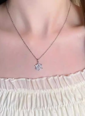 合金项链 冬日序章系列雪花项链时尚素款小众简约锁骨链