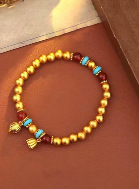 复古好运莲莲手链古韵国潮风