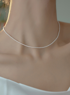 巨细高级感正圆强光项链