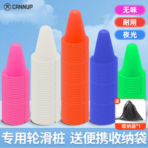 Wheel Slip Pile Cup Flat Flower Luminous Training Prop Barricade Practice Special Pile Corner Mark Skateboard Windproof Skating Barrier