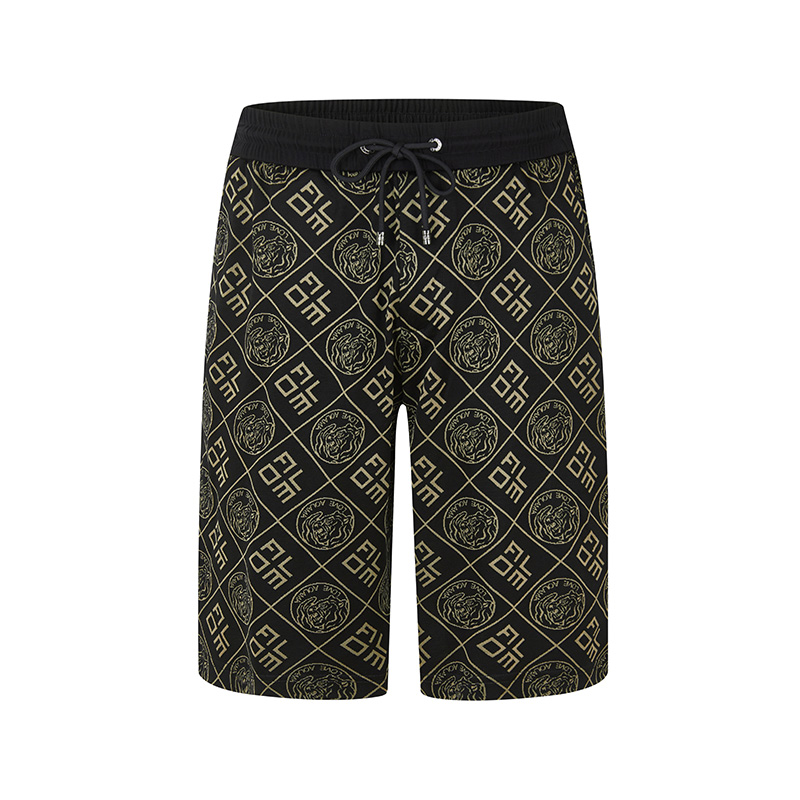 奥拉玛AOLAMA男装夏季新款修身休闲抽绳针织五分短裤083152461