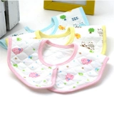 Детский нагрудник, хлопковый водонепроницаемый слюнявчик, 3 шт