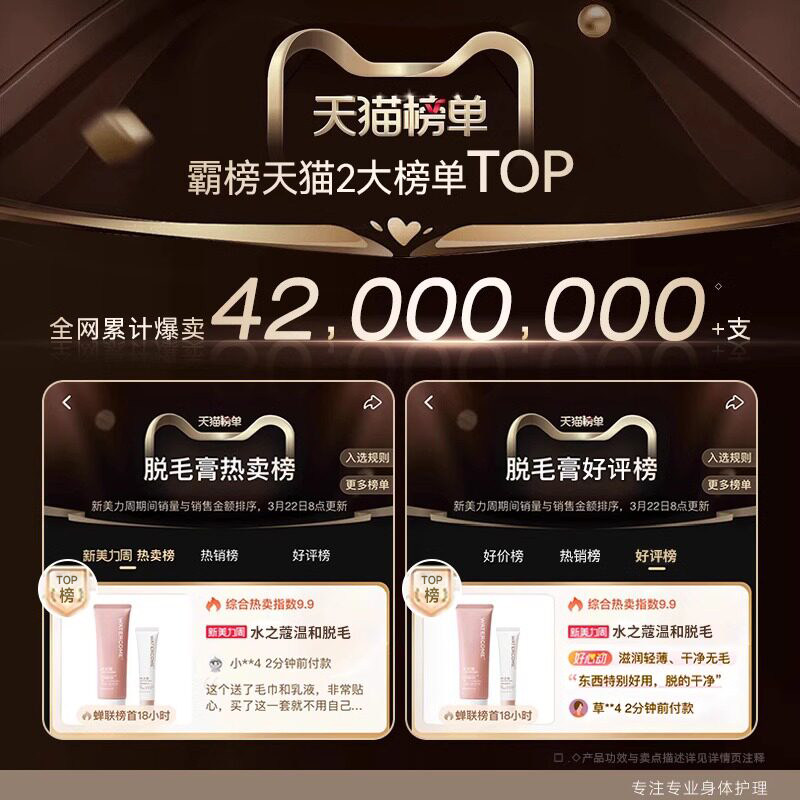 水之蔻脱毛膏女腋下不留黑点私密处非永久温和去腿毛全身脱毛神器