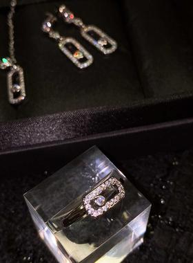 ins风满钻耳钉女气质新款潮几何