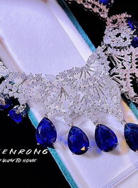 HW大牌同款重工奢华满钻水滴皇家