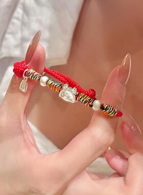 新款福龙饺子红绳手链高级感diy