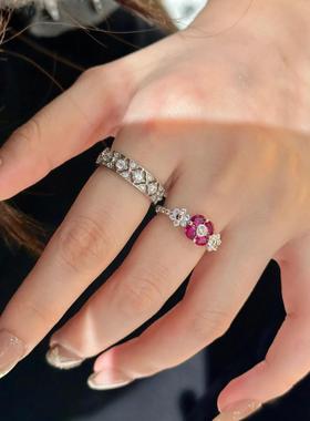 时尚气质热情灵动火龙果红刚玉