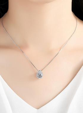 臻荣欧美时尚镀s925纯银水滴梨形