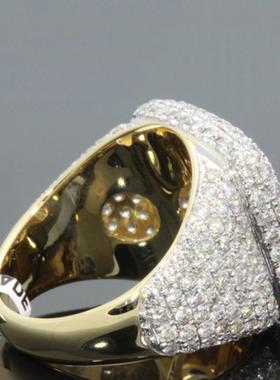 臻荣wish热卖新款镀18k黄金满钻