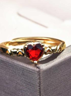 臻荣wish新款小清新爱心形红钻