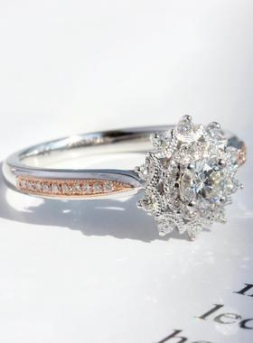 网红爆款双色电镀pt950铂金复古