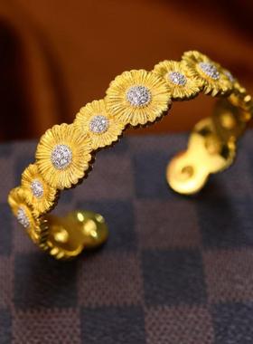 意大利手工拉丝布契风宽版双色金