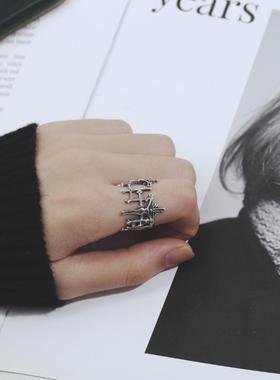 臻荣wish欧美首饰朋克风复古戒指