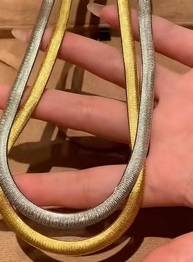 意大利进口编织男女蛇骨项链厚款