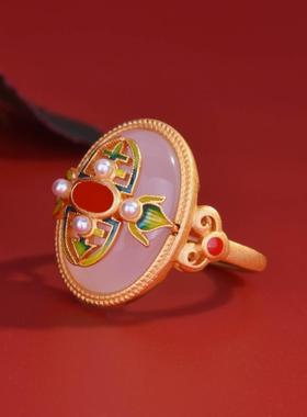 古法传承鎏金工艺彩绘珐琅仿