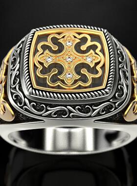 臻荣wish新款通花镀18k黄金双色