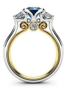 臻荣ebay热卖欧美镀14k黄金双色