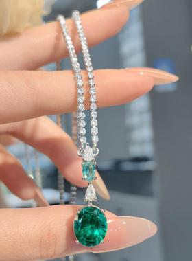 时尚轻奢帕拉伊巴项链吊坠高碳钻