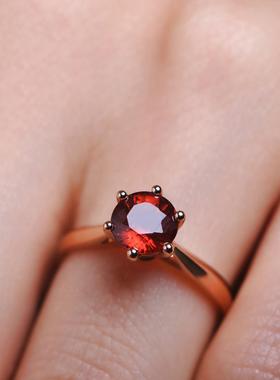 臻荣镀玫瑰金色石榴石彩宝经典