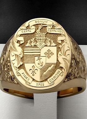 臻荣wish爆款镀18K黄金色复古