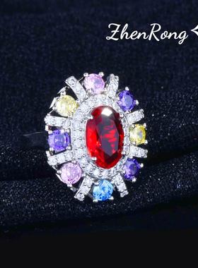 新款时尚气质项链夸张大气七彩